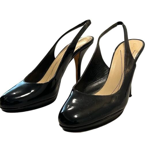 Kate Spade Women's Black Patent Leather Slingback Pumps Size 7 - Picture 12 of 14